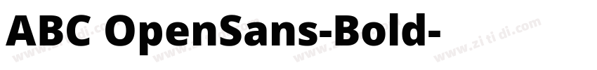 ABC OpenSans-Bold字体转换